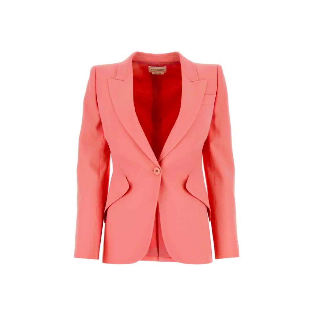 Alexander McQueen Peak Lapel Single Breasted Blazer
